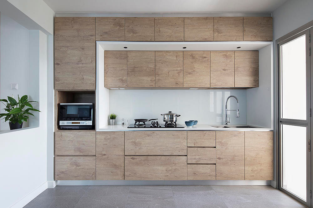 Kitchen design ideas: 10 simply stylish wood-tone HDB flat kitchens